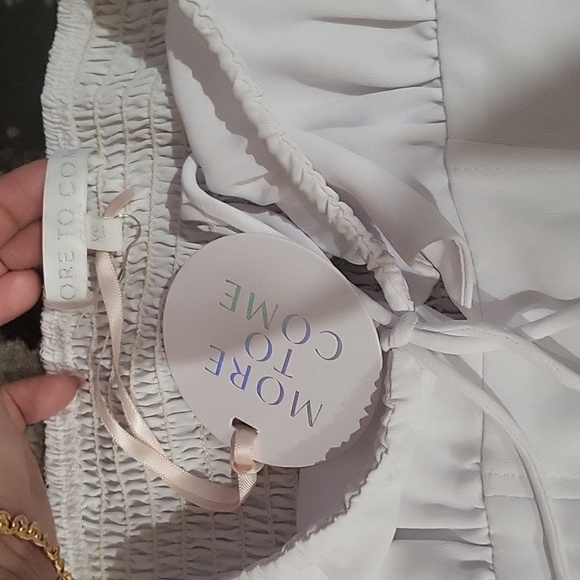 D1. NWT MORE TO COME Yasmin Corset Top In White Size XS - Picture 7 of 7